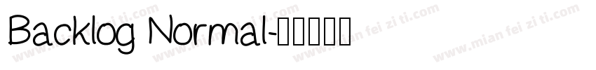 Backlog Normal字体转换